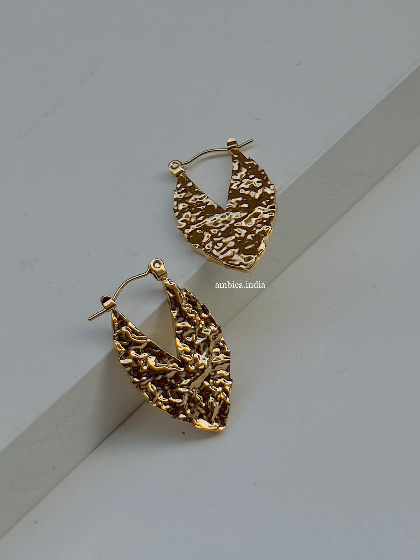 Dramatic gold hoops 18k gold plated