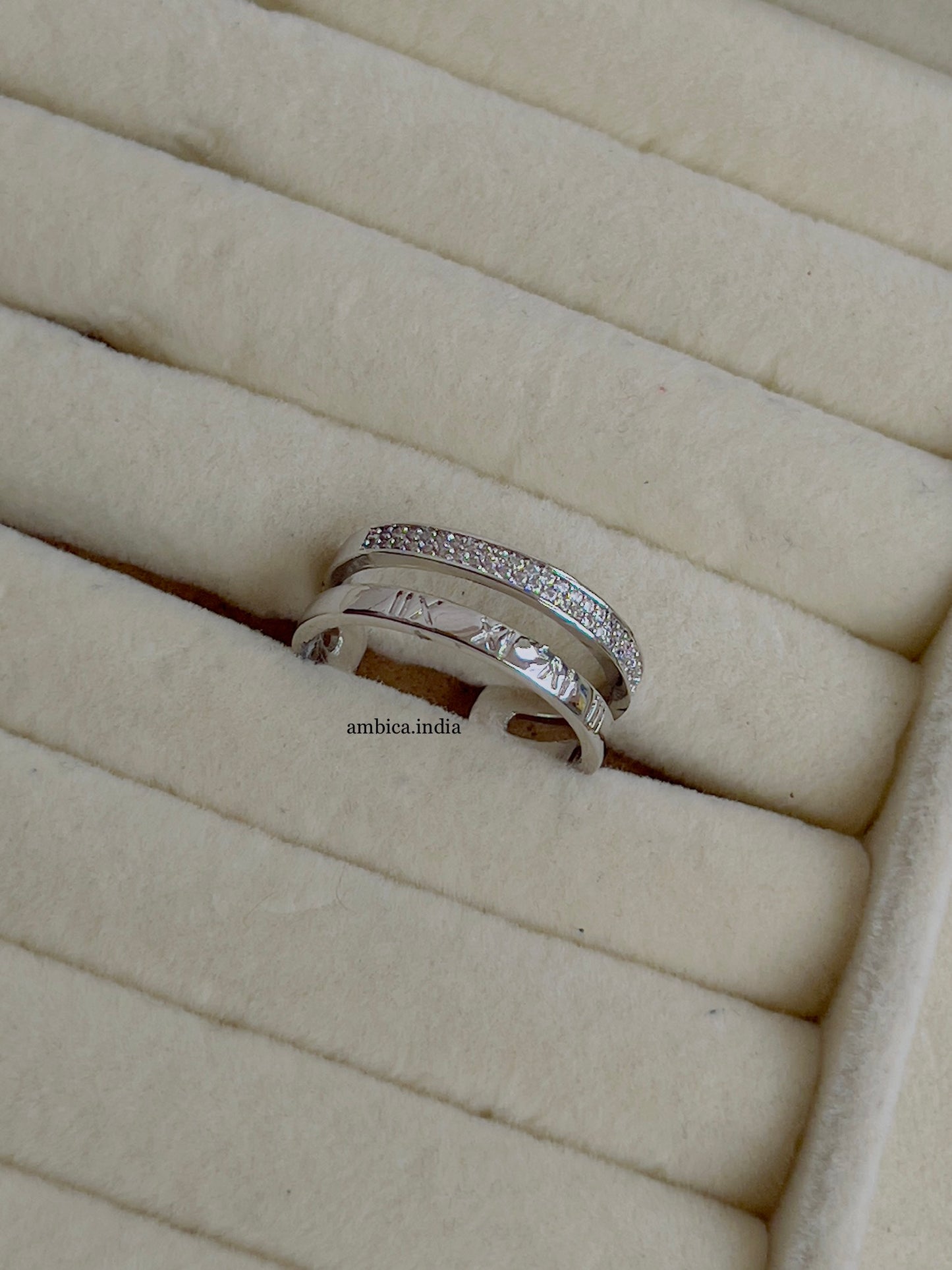 Roman silver adjustable ring