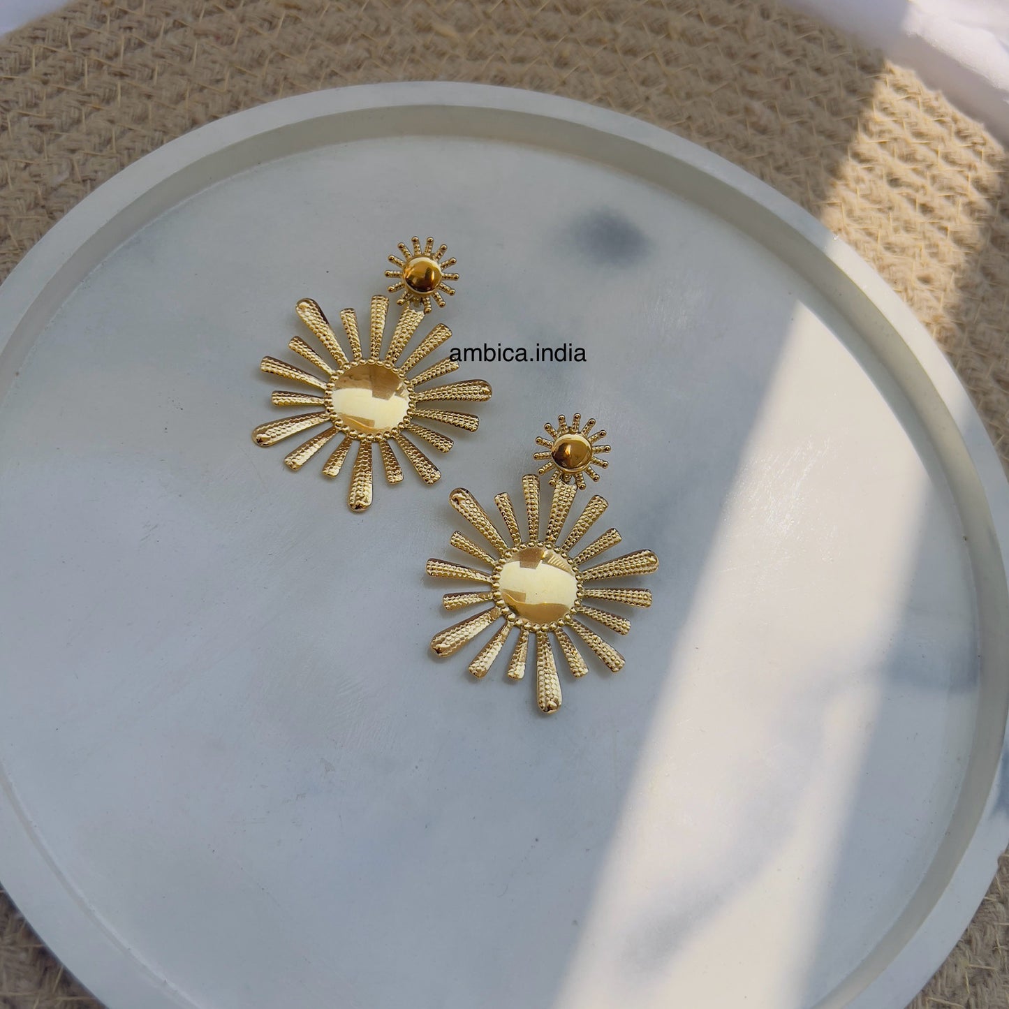 Sun flower earrings
