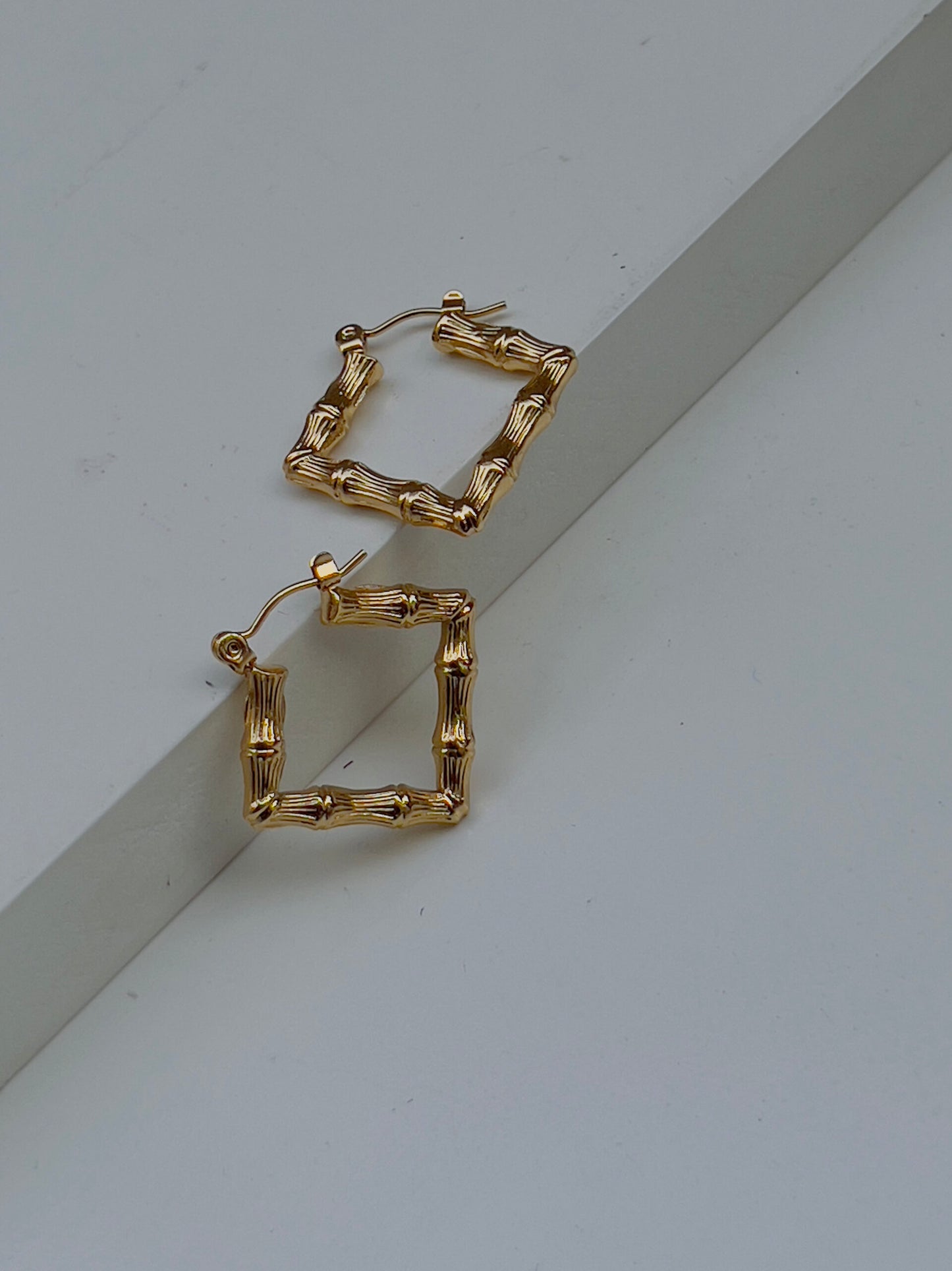 Triangle hoops 18k gold plated