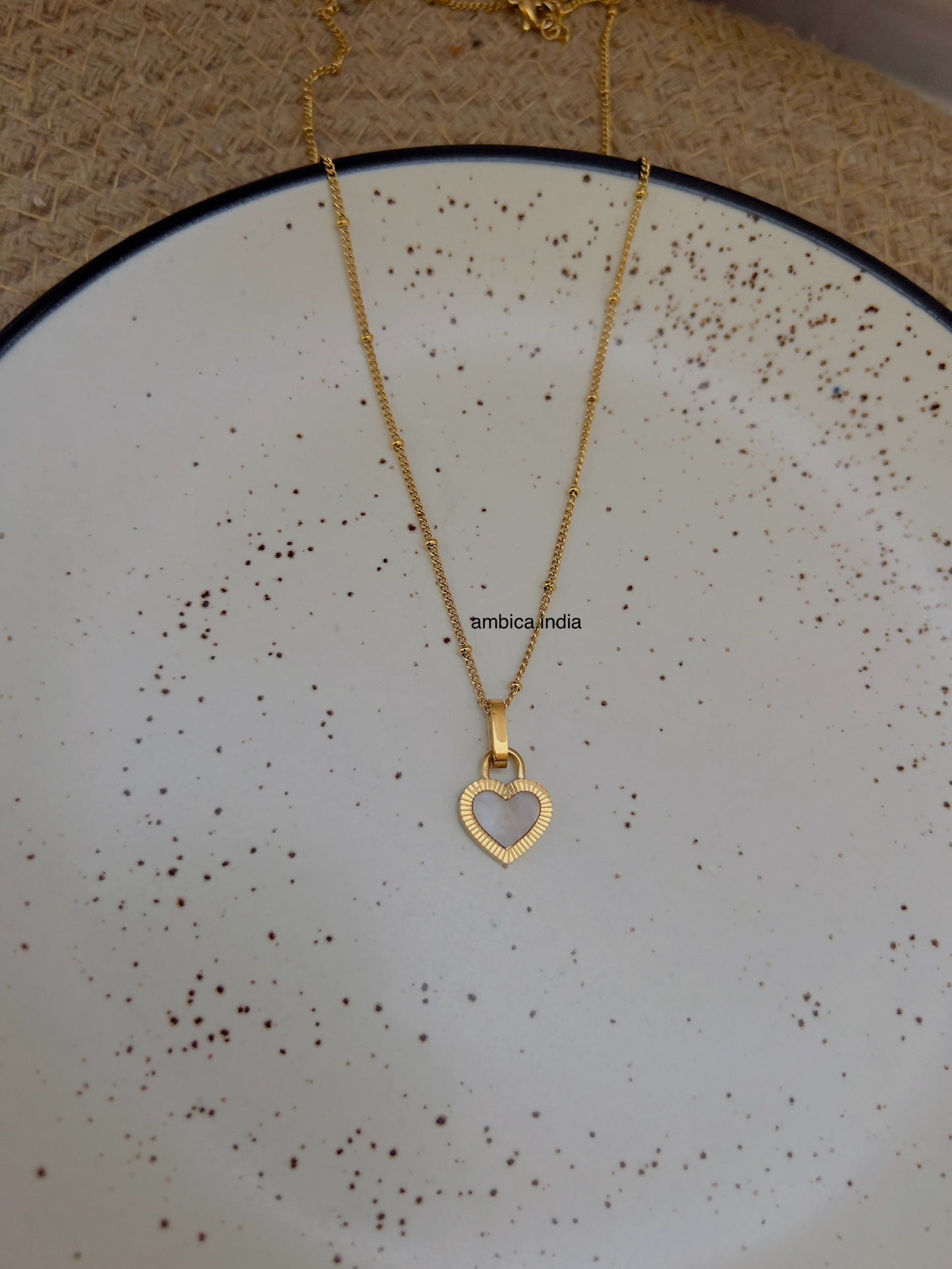 White heart necklace