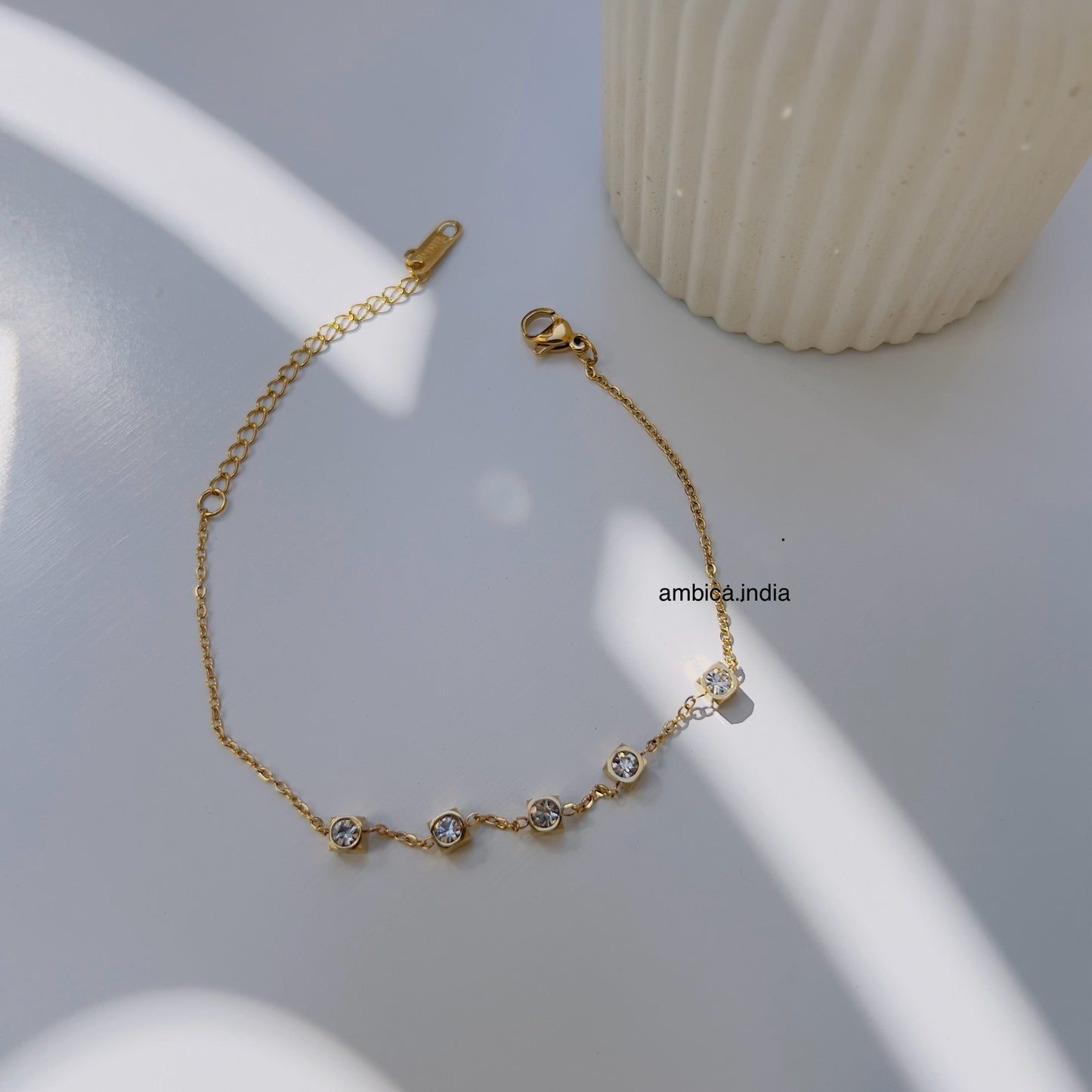 Small crystal love bracelet