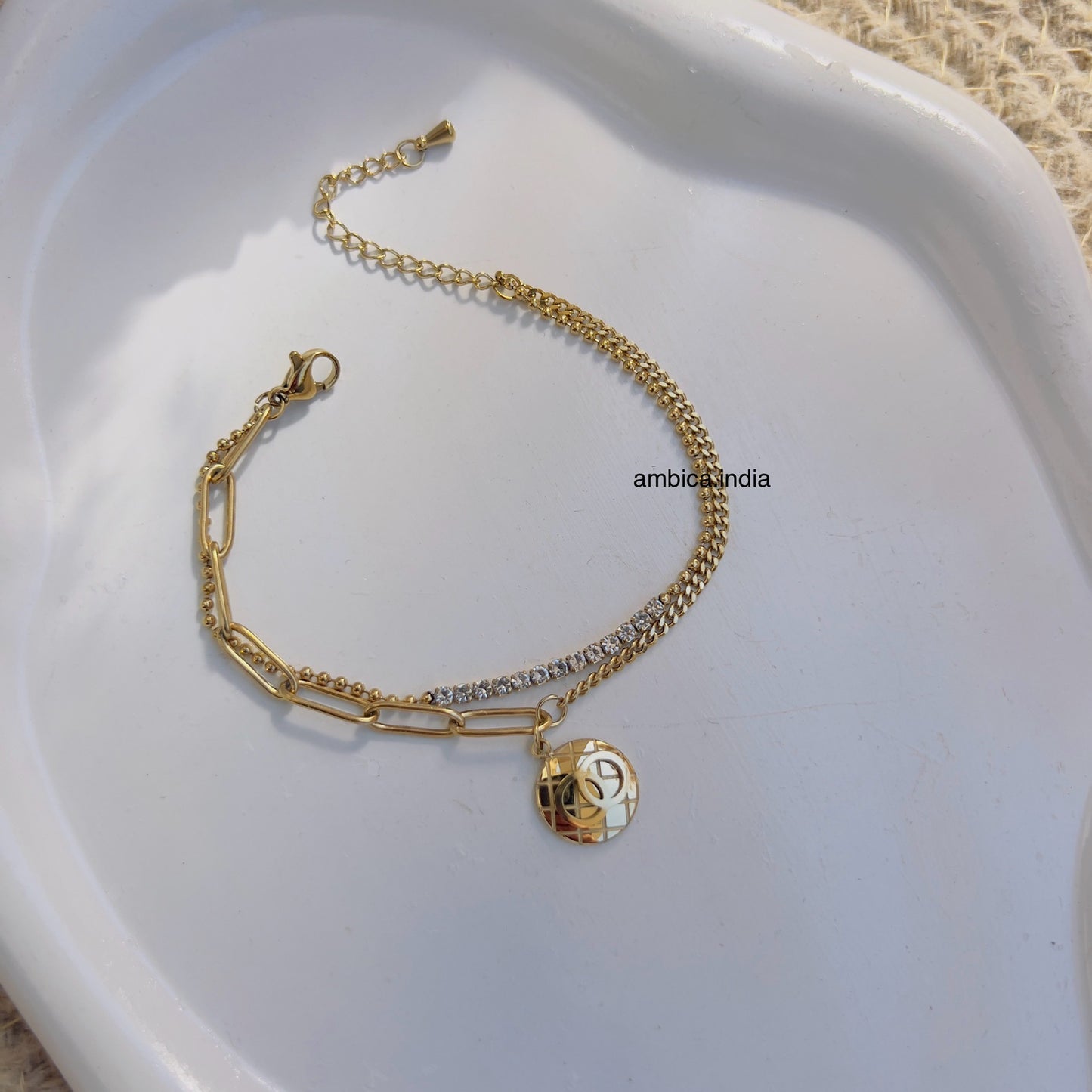 Luxury small crystal line bracelet