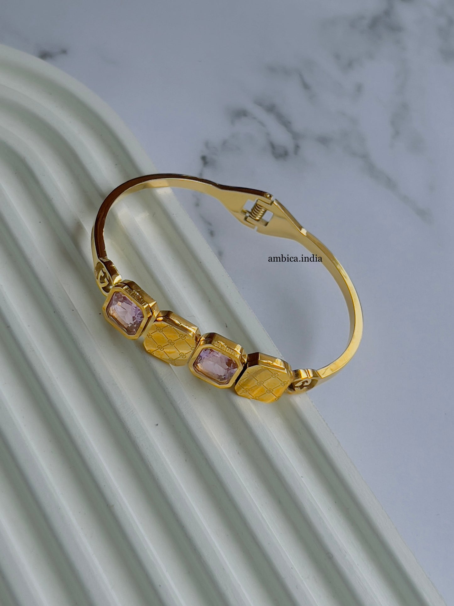 Pink crystal bracelet