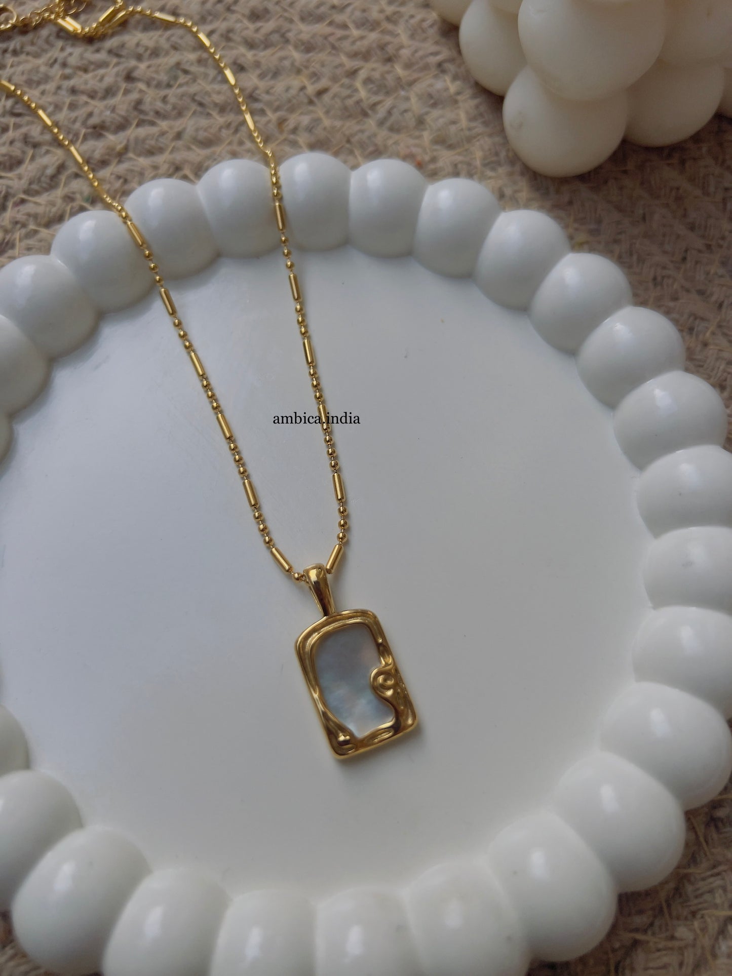 Statement 18k gold plated necklace