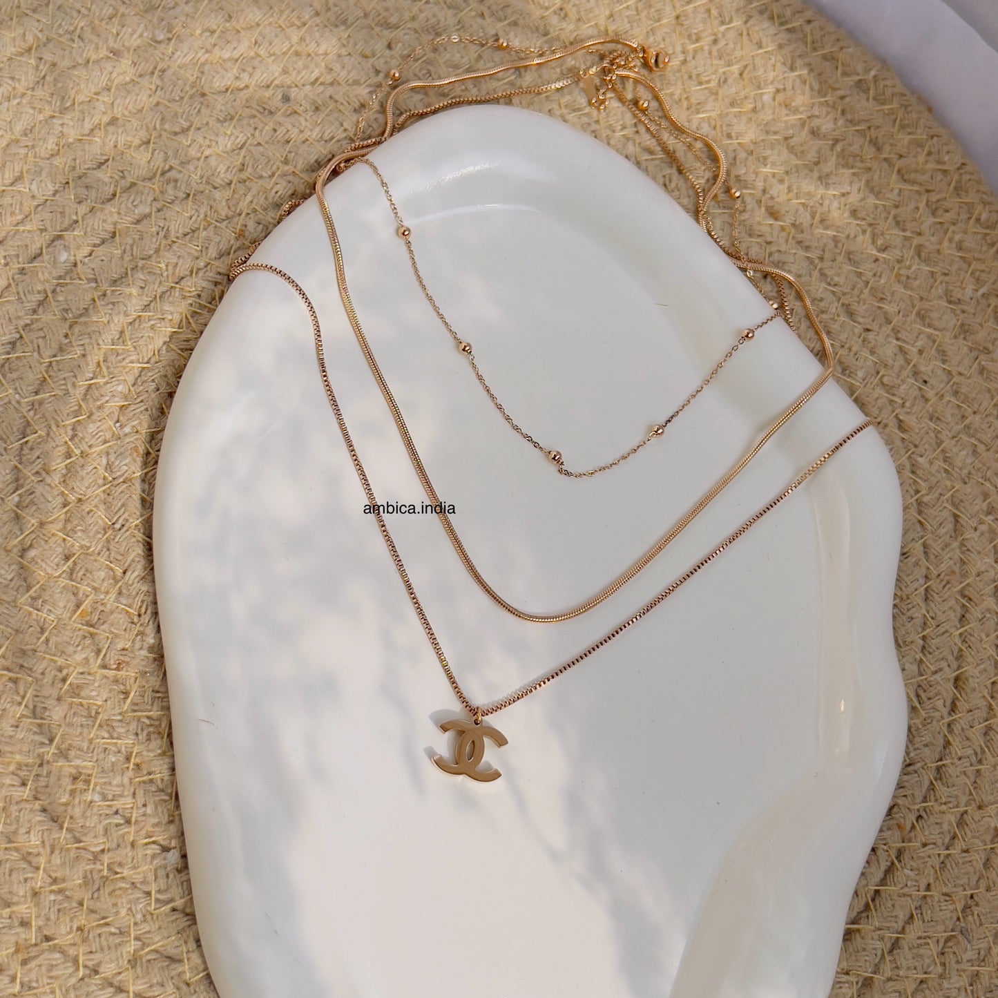 CC layered necklace