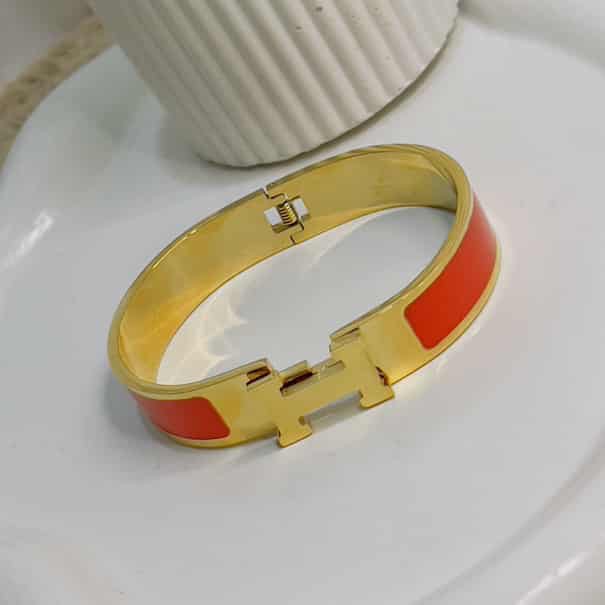 H orange bracelet