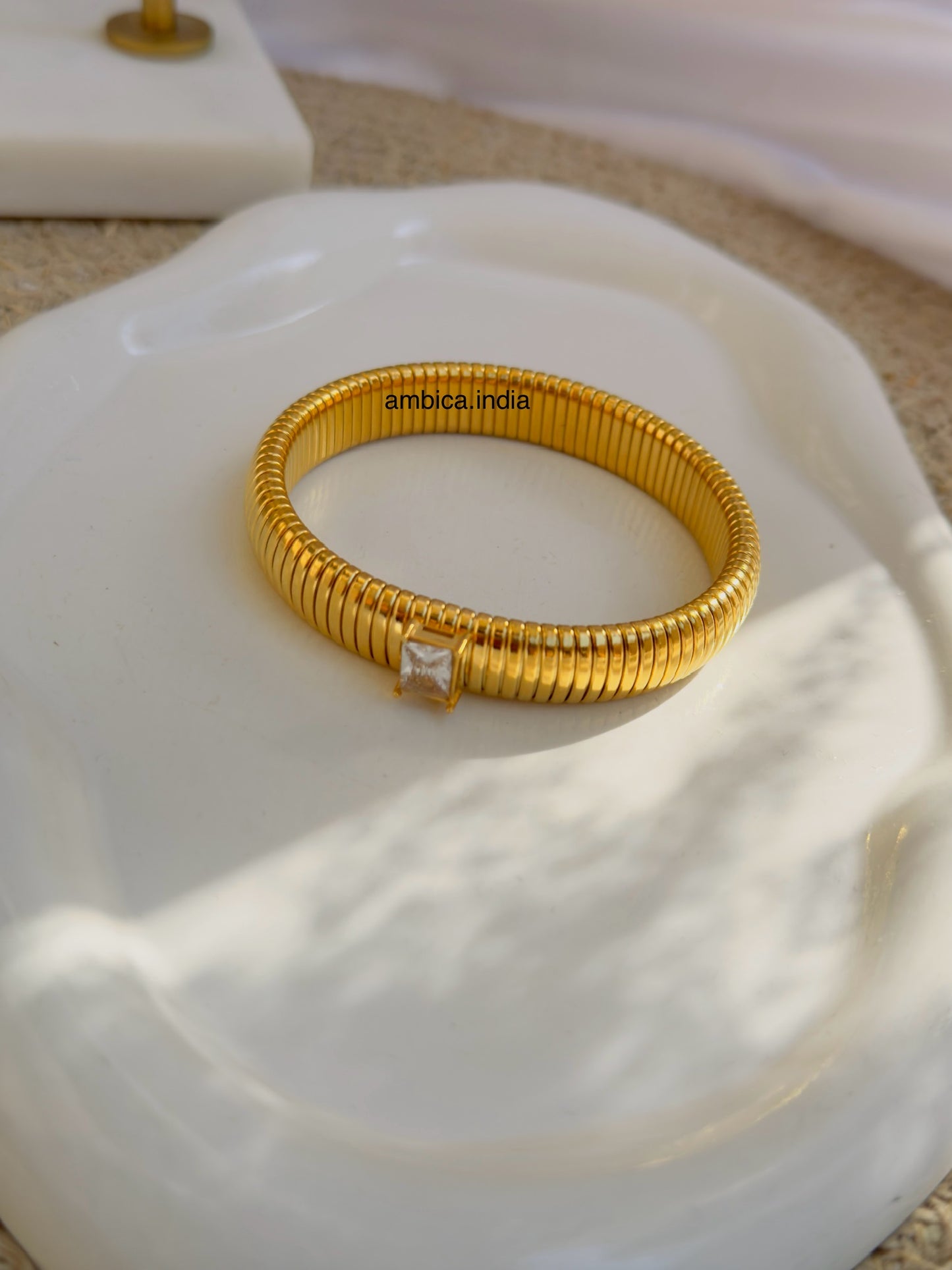 White crystal viper bracelet