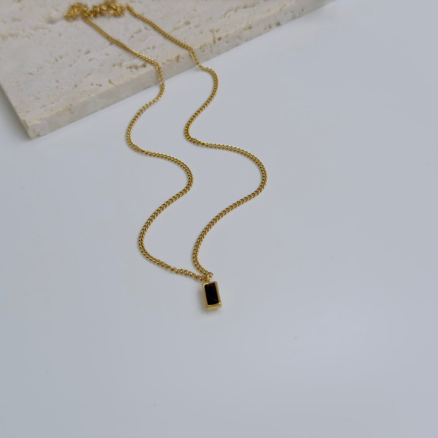 Black crystal necklace