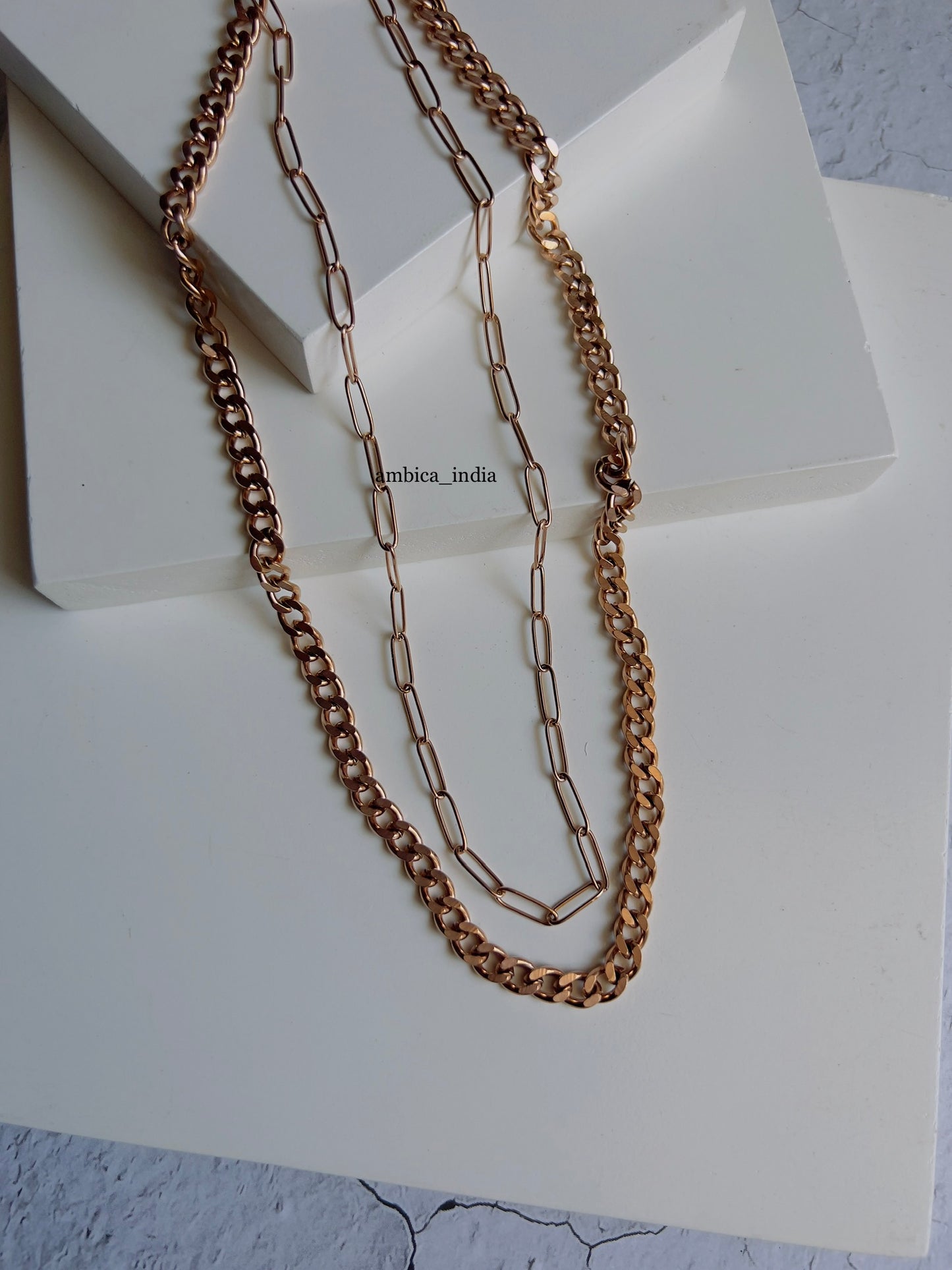 Links chain layered necklace