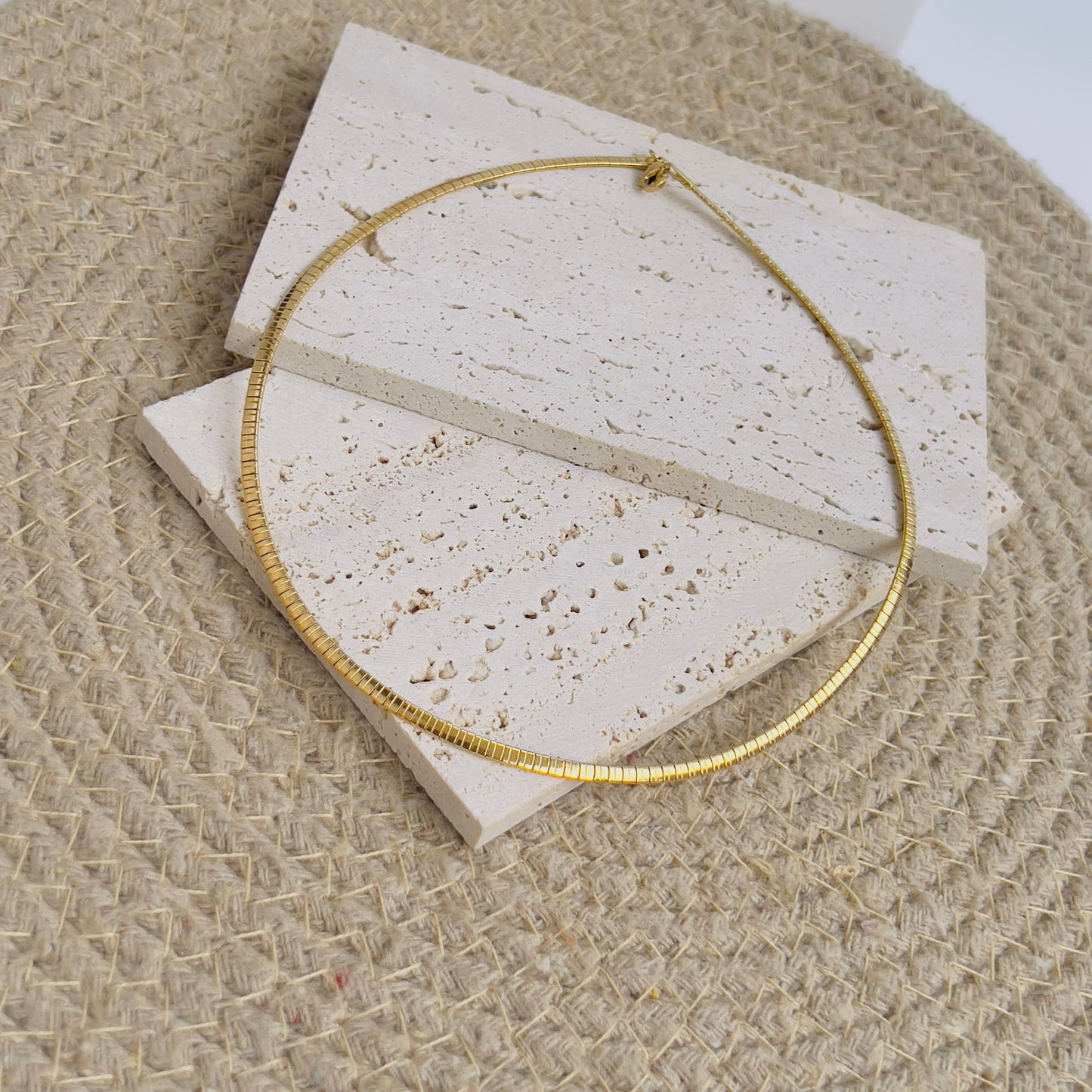 Thin 18k gold plated choker