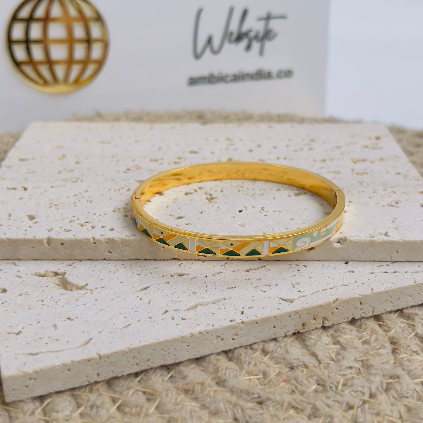 Colorful Enamel Pattern bracelet