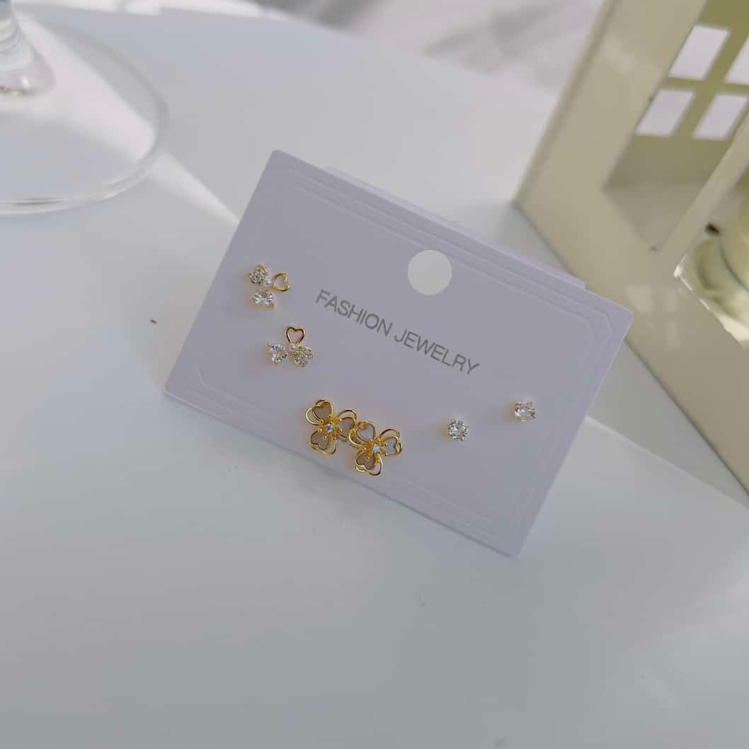Flower 925 plated Piercing earrings
