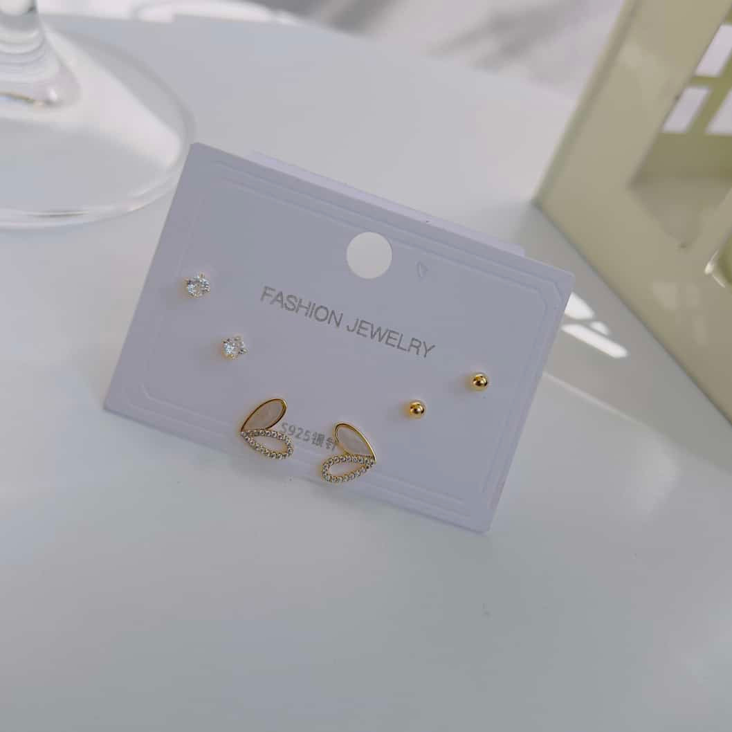 Heart 925 plated Piercing earrings