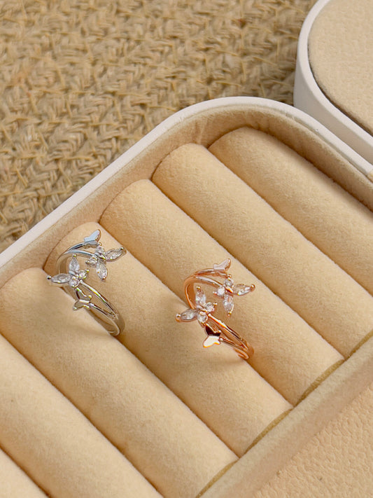 Butterfly Cross Adjustable Ring 4