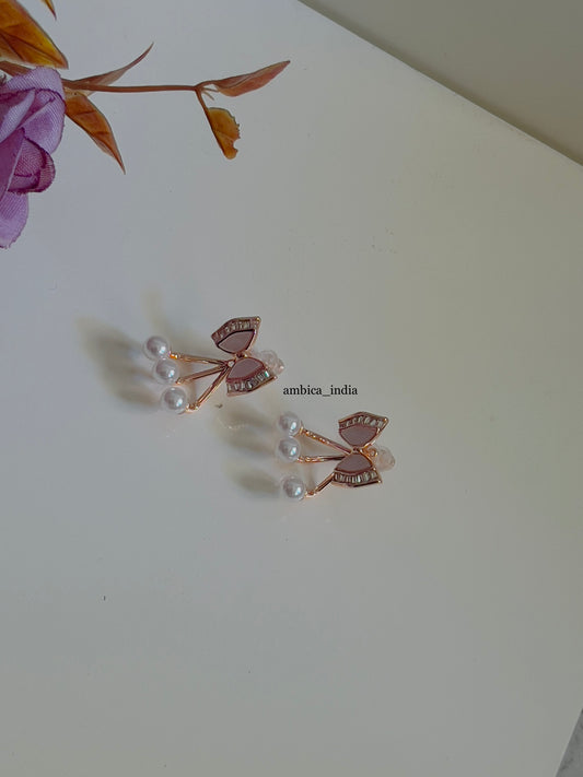Bow with Pearl earrings