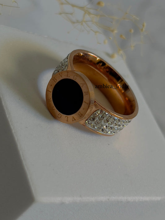 Bvlgari studded ring