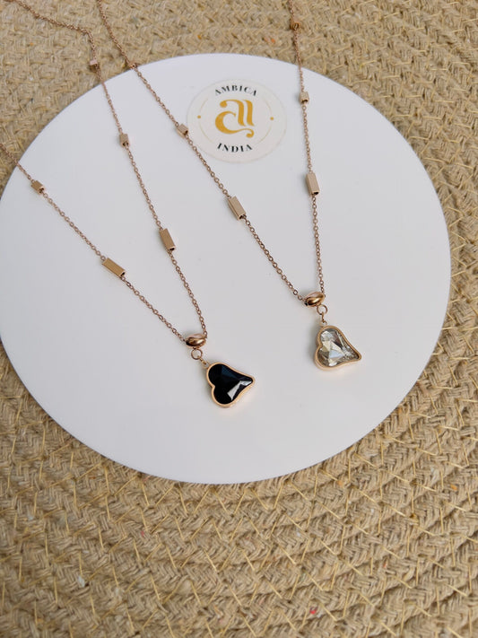 Heart crystal Necklace