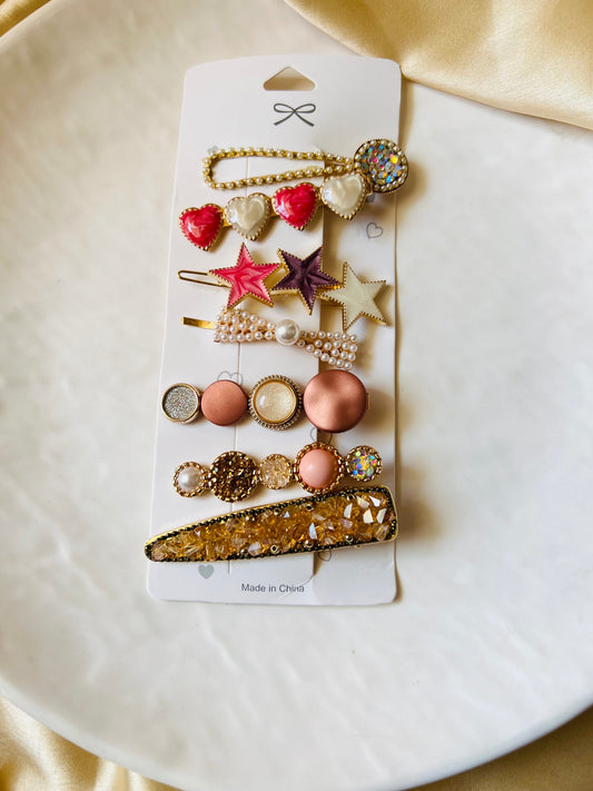 Korean Hair Clips Card