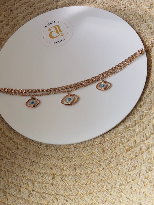 Evileye Link Layered Bracelet
