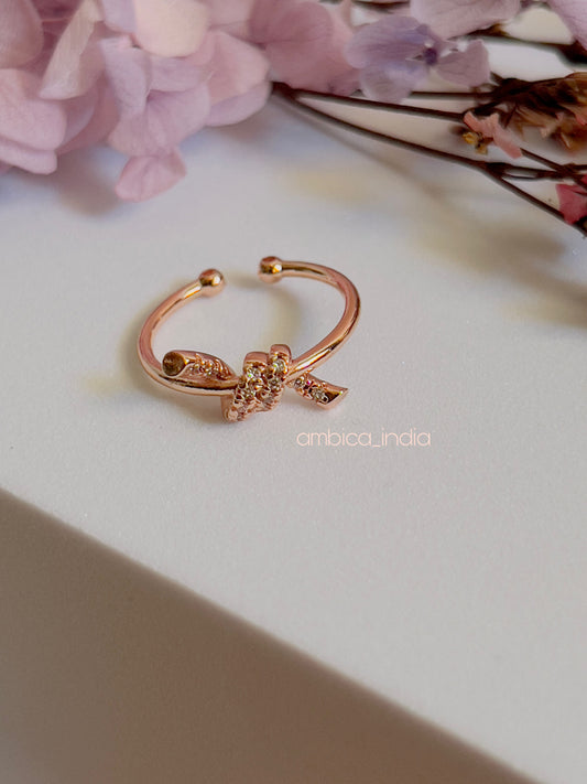 Studded adjustable ring 1