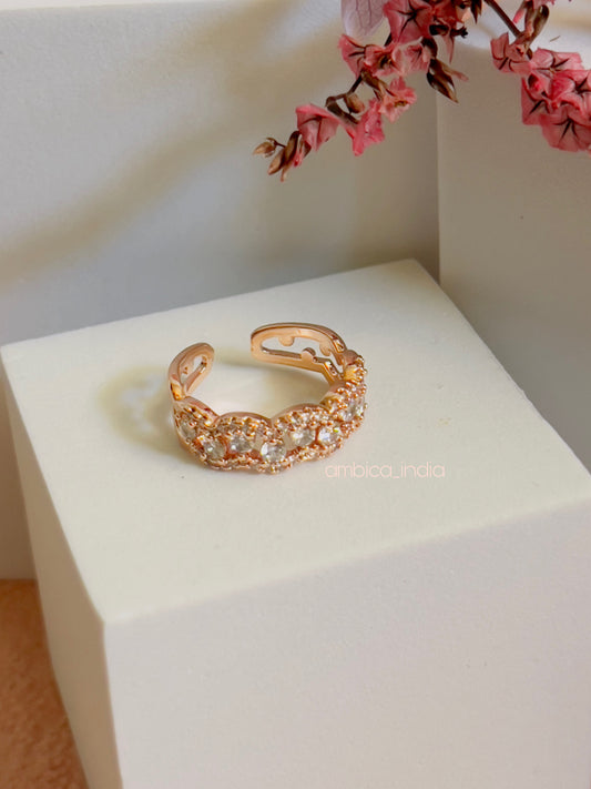 Studded adjustable ring 2