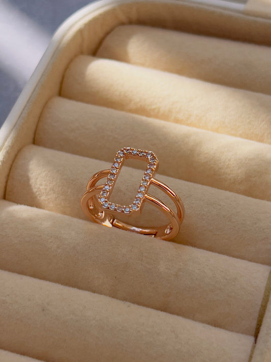 Square Statement Adjustable Ring