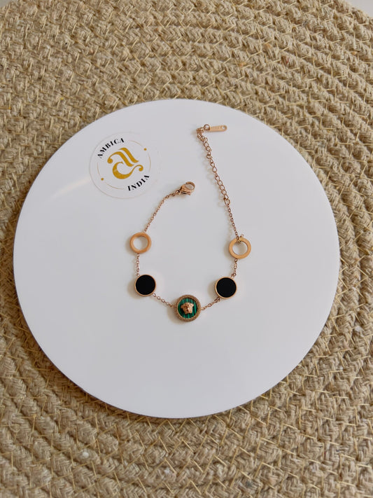 Versace Green Adjustable Bracelet
