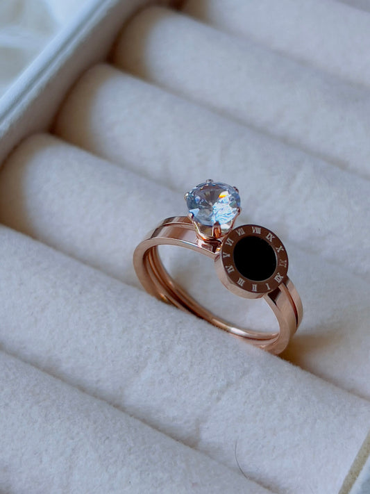 Roman with Diamond Ring Set