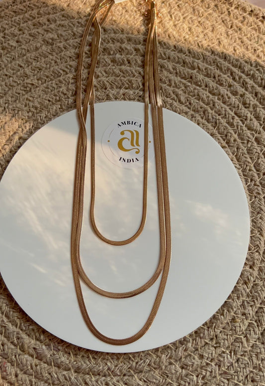 3 Layered Snake Chain Necklace
