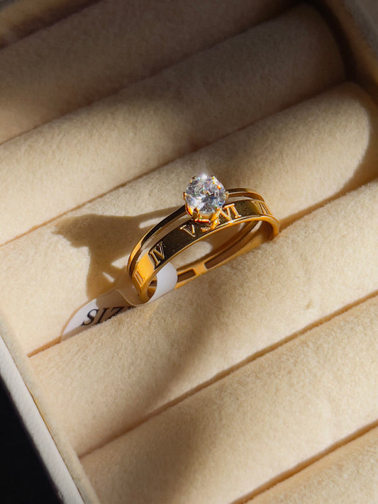 Diamond with roman ring