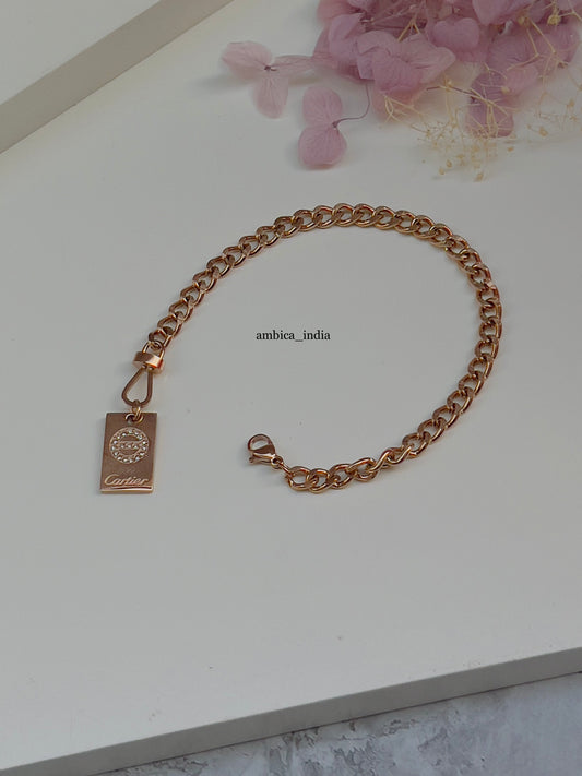 Cartier link chain charm bracelet