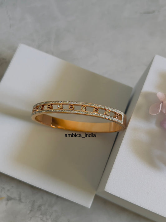 Cartier studded bracelet rose gold