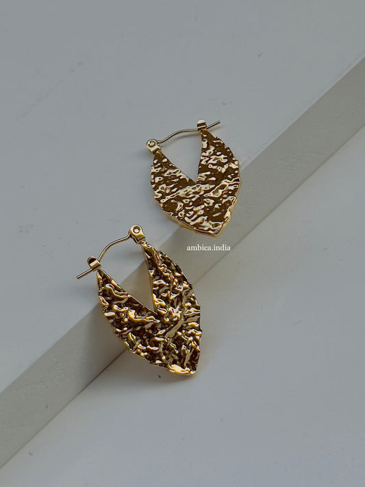 Dramatic gold hoops 18k gold plated
