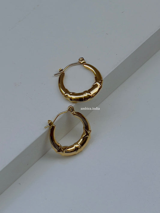 Statement hoops 18k gold plated