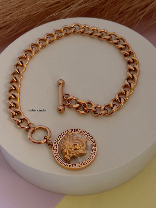 Versace white link bracelet