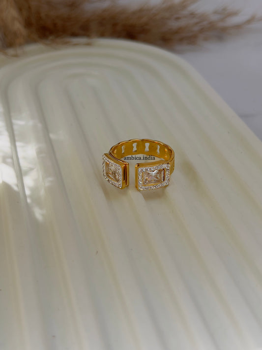 White crystal ring