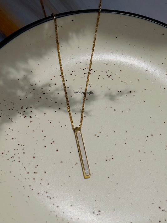 Bar necklace gold plated