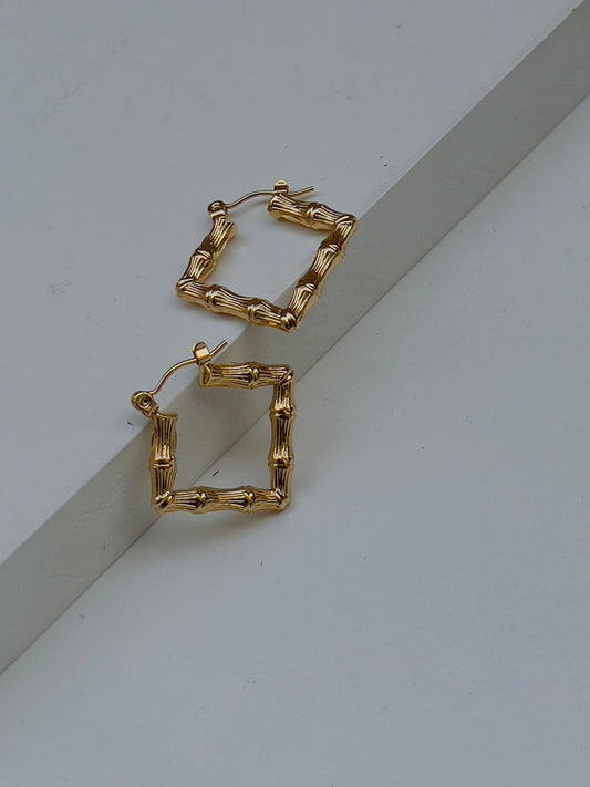 Triangle hoops 18k gold plated