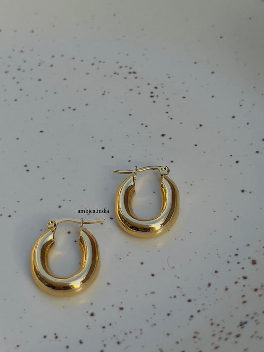 Thick oval shape hoops