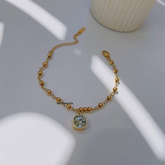 White square crystal bracelet