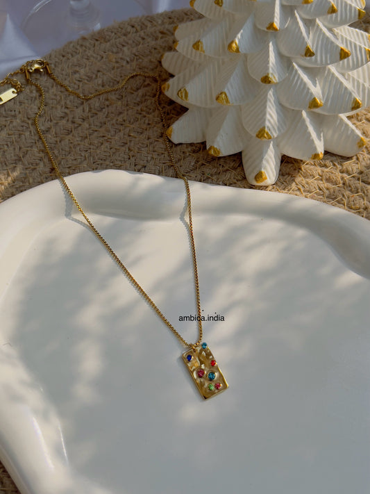 Multicolour statement necklace
