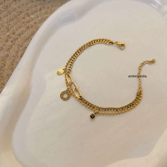 Sun charm bracelet