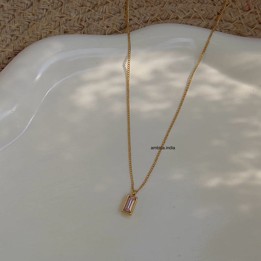 Pink crystal necklace