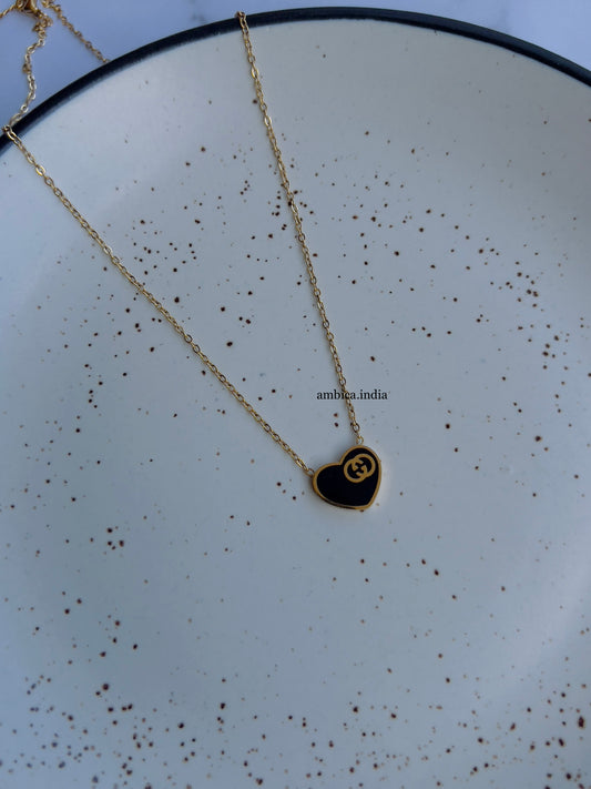 GG heart necklace