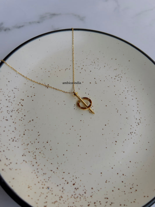 Love nail necklace