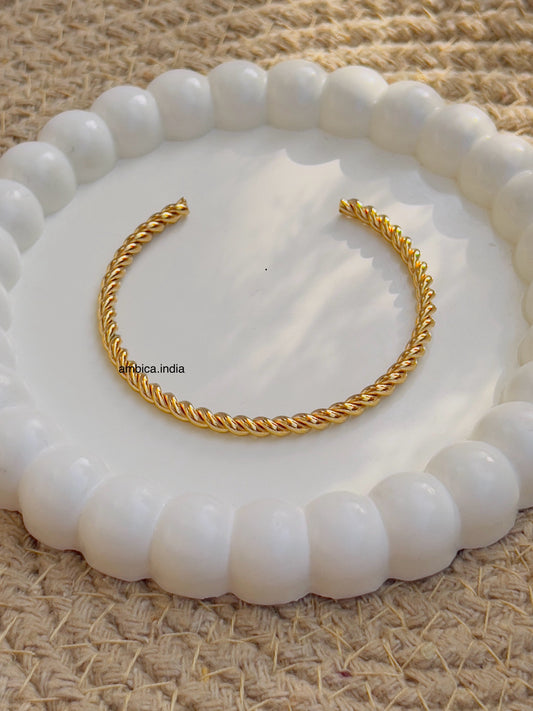Rope bracelet gold plated