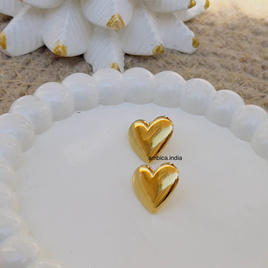 Heart earrings (medium size )