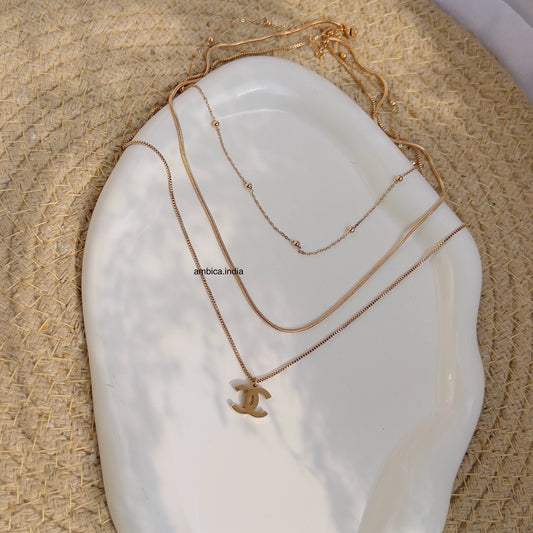 CC layered necklace