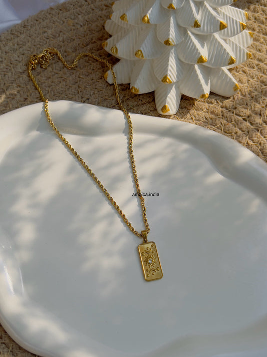 Sun moon star necklace